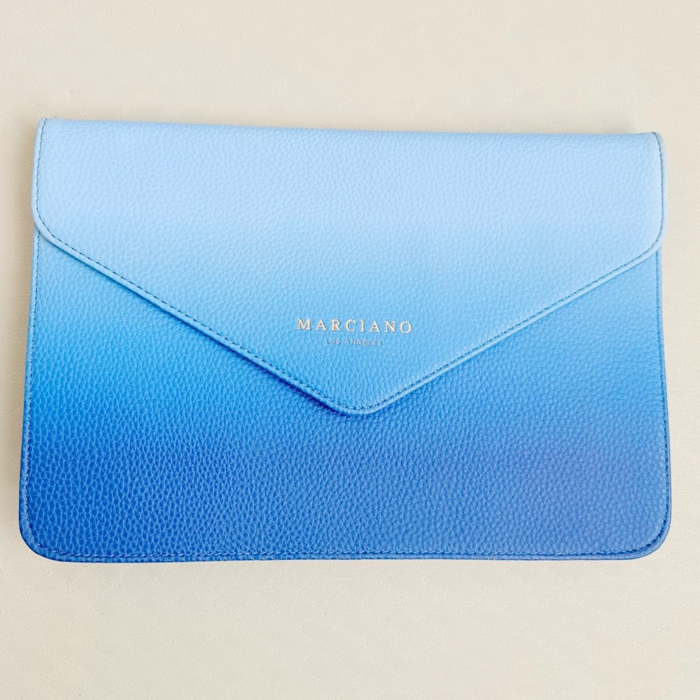 marciano • guess blue ombré envelope clutch bag